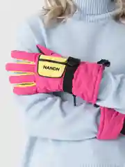 Розовый горнолыжные перчатки, теплые зимние, болоньевые унисекс