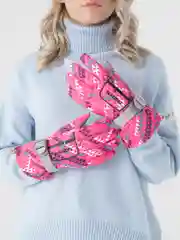 Фуксия горнолыжные перчатки, теплые зимние, болоньевые унисекс