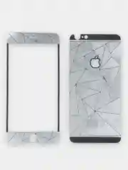 Серебряный защитное стекло на экран и заднюю часть iPhone 6 Plus, 6S Plus