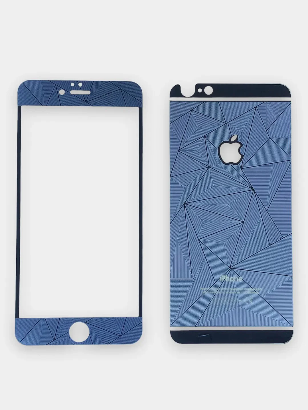 Синий защитное стекло на экран и заднюю часть iPhone 6 Plus, 6S Plus