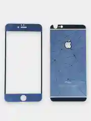 Синий защитное стекло на экран и заднюю часть iPhone 6 Plus, 6S Plus