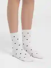 Черный носки с сердечком