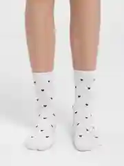 Черный носки с сердечком
