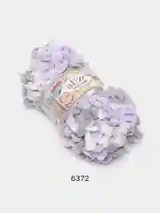 Сиреневый пряжа Alize Puffy Fine Color, петельки маленькие, 100 г, 14 м