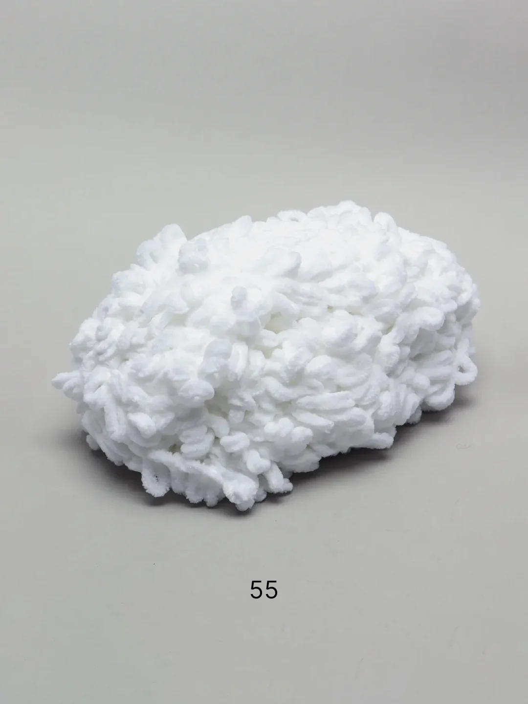 Белый пряжа Alize Puffy Fine, петельки маленькие, 100 г, 14 м