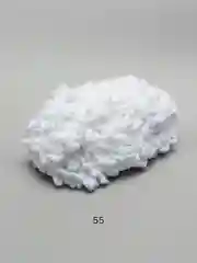 Белый пряжа Alize Puffy Fine, петельки маленькие, 100 г, 14 м