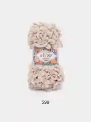 Светло-бежевый пряжа Alize Puffy Fine, петельки маленькие, 100 г, 14 м