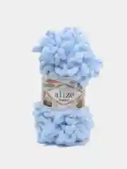 Небесно-голубой пряжа Alize puffy петельки