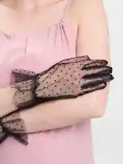 Серый перчатки длинные атласные сетчатые женские, 15 цветов