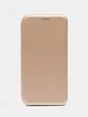 Золотой чехол книжка Samsung Galaxy A6 Plus 2018 / J8 2018, Самсунг Галакси А6 Плюс / Джи8 2018