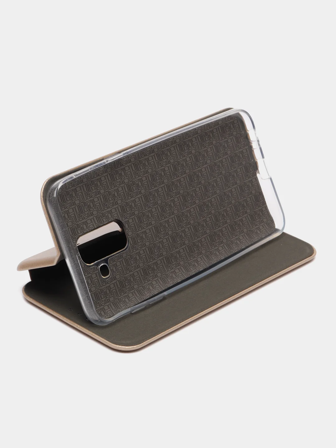 Золотой чехол книжка Samsung Galaxy A6 Plus 2018 / J8 2018, Самсунг Галакси А6 Плюс / Джи8 2018