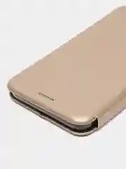 Золотой чехол книжка Samsung Galaxy A6 Plus 2018 / J8 2018, Самсунг Галакси А6 Плюс / Джи8 2018
