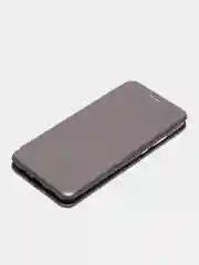 Серебряный чехол-книжка Huawei Honor 9A (Хуавей Хонор 9А)