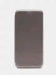 Серебряный чехол-книжка Samsung Galaxy S21 FE, Самсунг Галакси С21 ФЕ