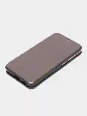 Серебряный чехол-книжка Samsung Galaxy S21 FE, Самсунг Галакси С21 ФЕ