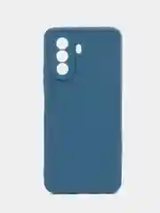 Синий силиконовый чехол BROSCORP для Huawei Nova Y70, Y70 Plus, Y71 матовый с защитой камер