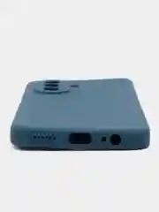 Синий силиконовый чехол BROSCORP для Huawei Nova Y70, Y70 Plus, Y71 матовый с защитой камер