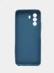 Синий силиконовый чехол BROSCORP для Huawei Nova Y70, Y70 Plus, Y71 матовый с защитой камер