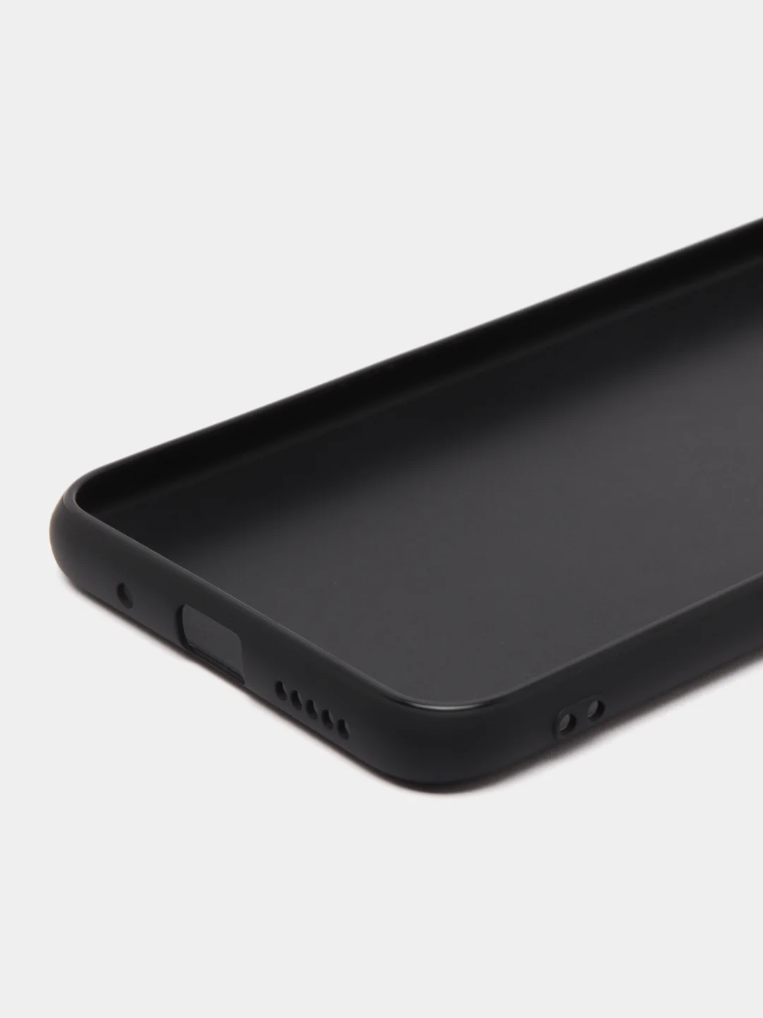 Черный чехол BROSCORP для Xiaomi Redmi 10C матовый силиконовый тонкий, бортик вокруг камер