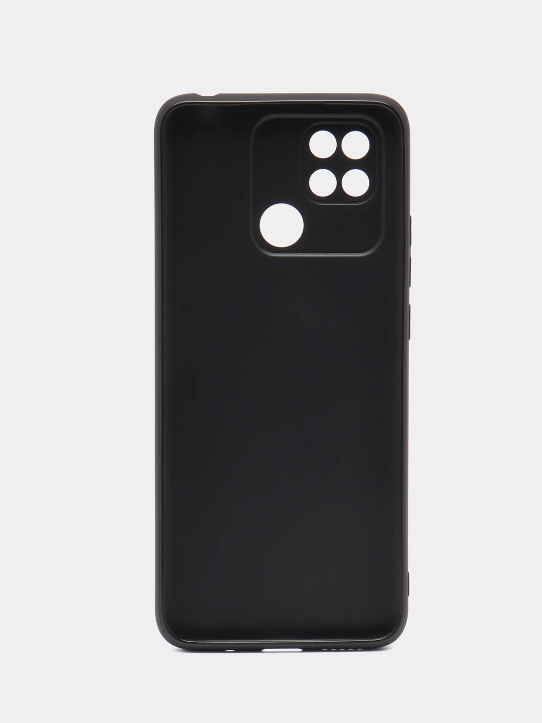 Черный чехол BROSCORP для Xiaomi Redmi 10C матовый силиконовый тонкий, бортик вокруг камер