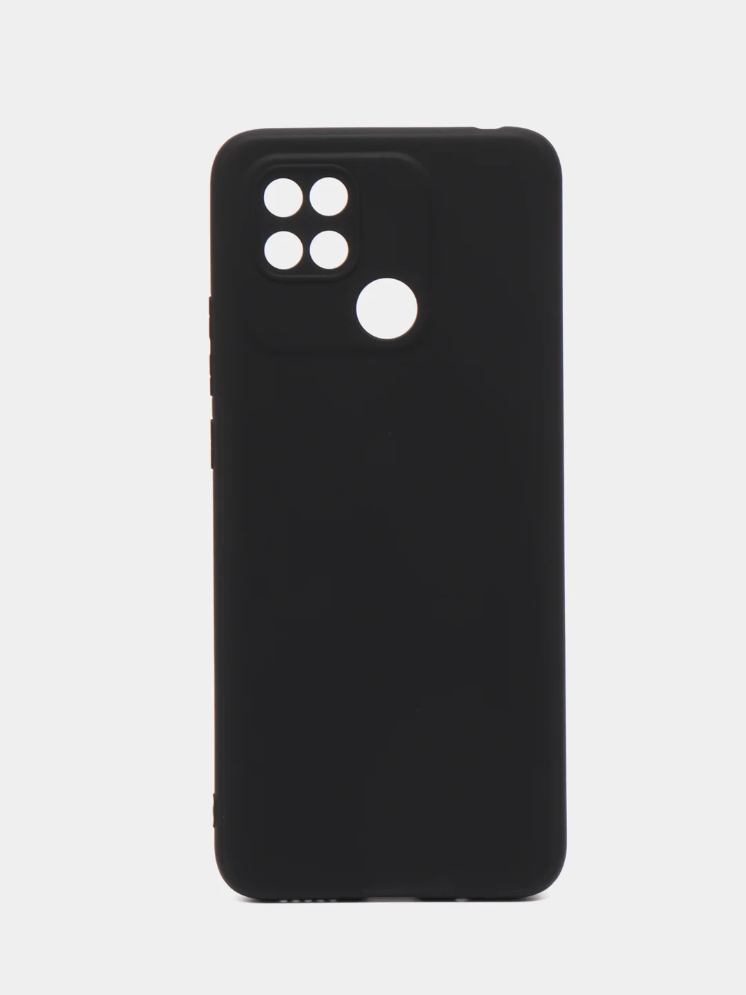 Черный чехол BROSCORP для Xiaomi Redmi 10C матовый силиконовый тонкий, бортик вокруг камер