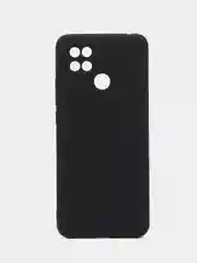 Черный чехол BROSCORP для Xiaomi Redmi 10C матовый силиконовый тонкий, бортик вокруг камер