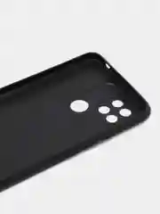Черный чехол BROSCORP для Xiaomi Redmi 10C матовый силиконовый тонкий, бортик вокруг камер