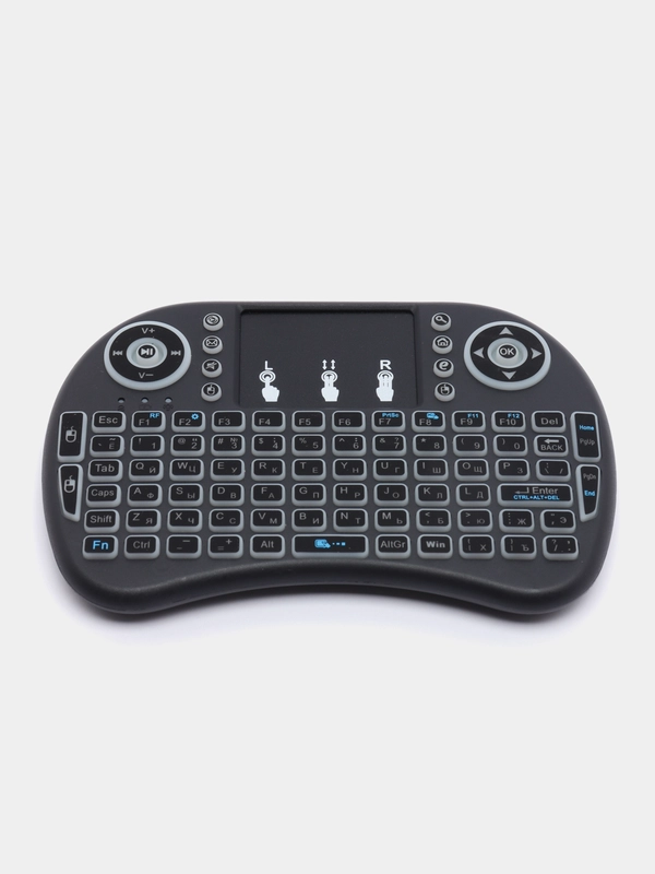 Клавиатура мини i8 Mini Keyboard, с подсветкой, беспроводная, с тачпадом для СмартТВ, ПК