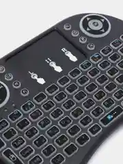 Черный клавиатура мини i8 Mini Keyboard, с подсветкой, беспроводная, с тачпадом для СмартТВ, ПК
