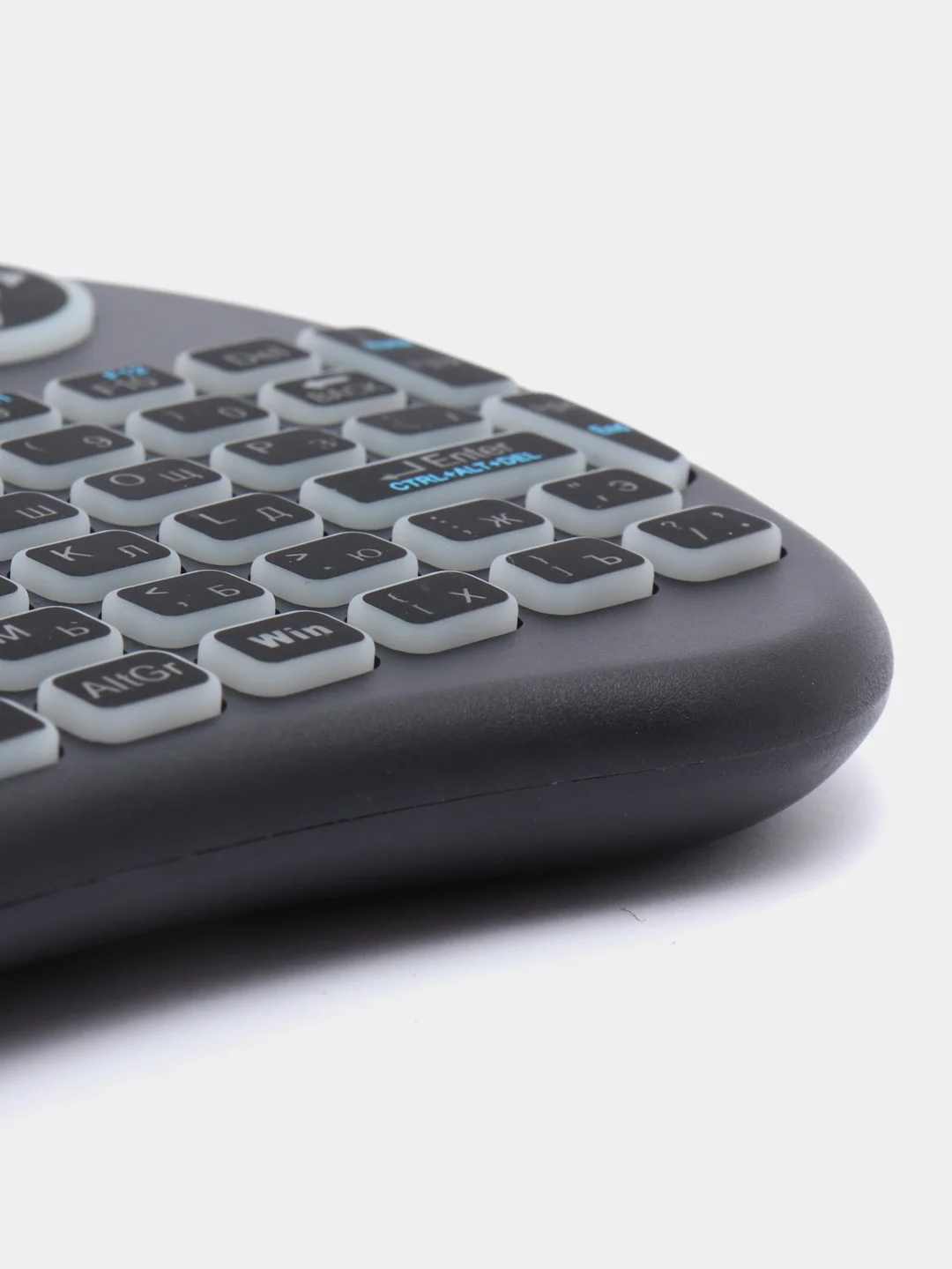 Черный игровая клавиатура мини i8 OT-PCM25, беспроводная, тачпад, RGB подсветка, для Smart TV