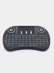 Черный игровая клавиатура мини i8 OT-PCM25, беспроводная, тачпад, RGB подсветка, для Smart TV