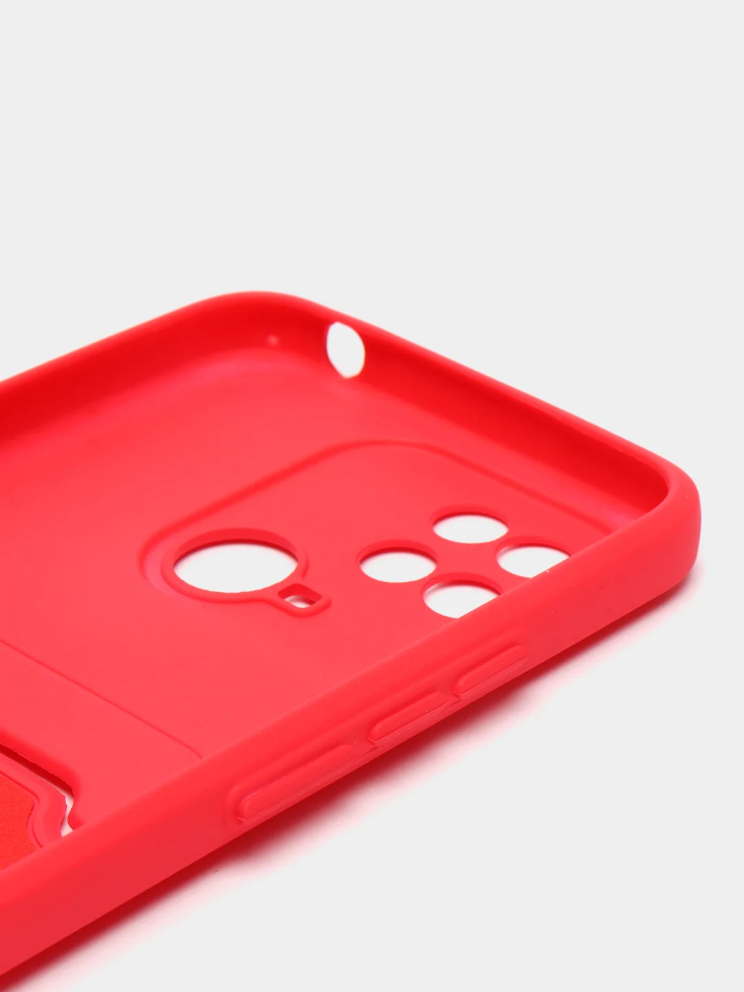 Вишнёвый чехол для Xiaomi Redmi 10C / Poco C40, Сяоми Редми 10С силиконовый, с карманом для карты