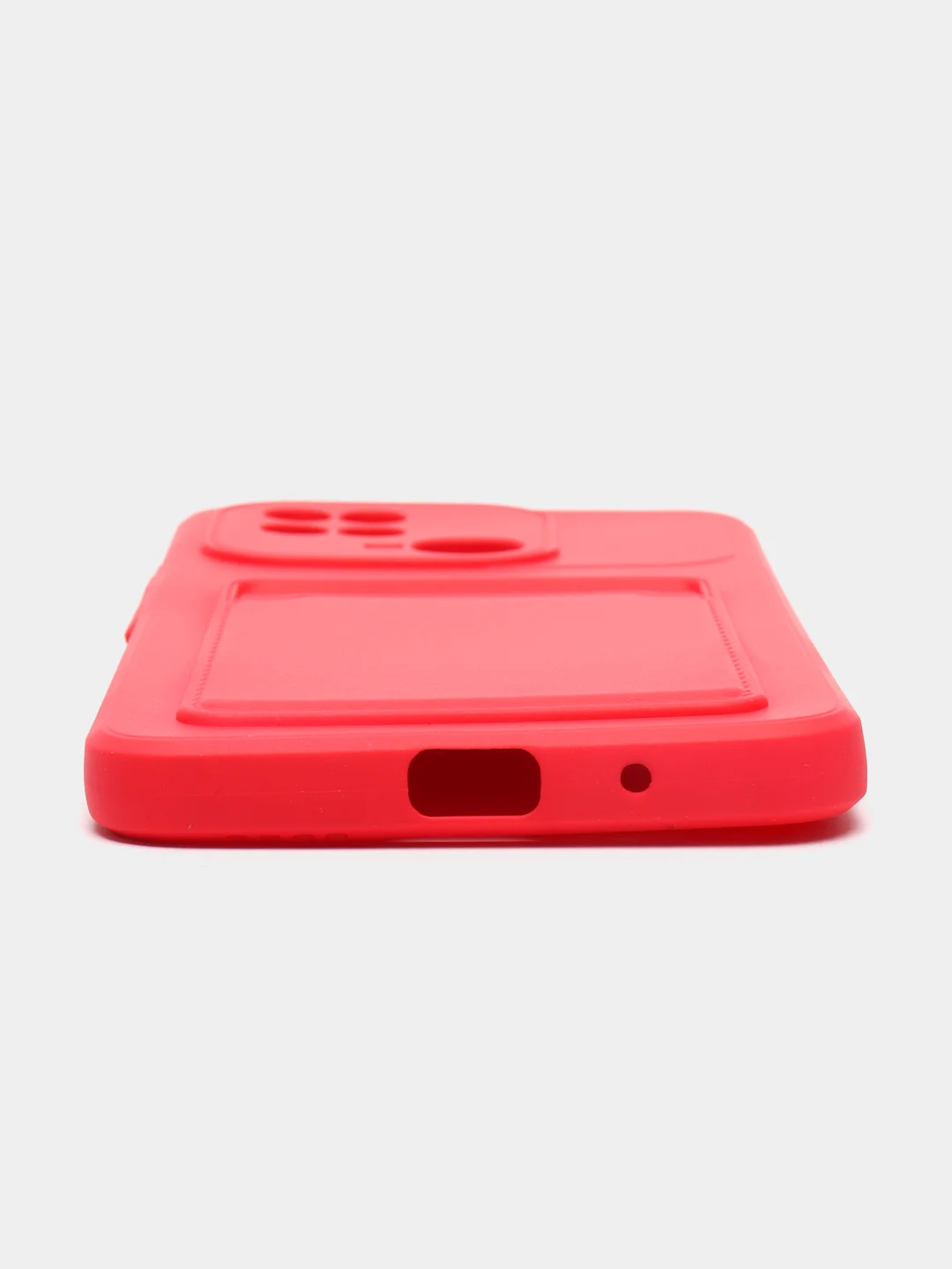 Вишнёвый чехол для Xiaomi Redmi 10C / Poco C40, Сяоми Редми 10С силиконовый, с карманом для карты