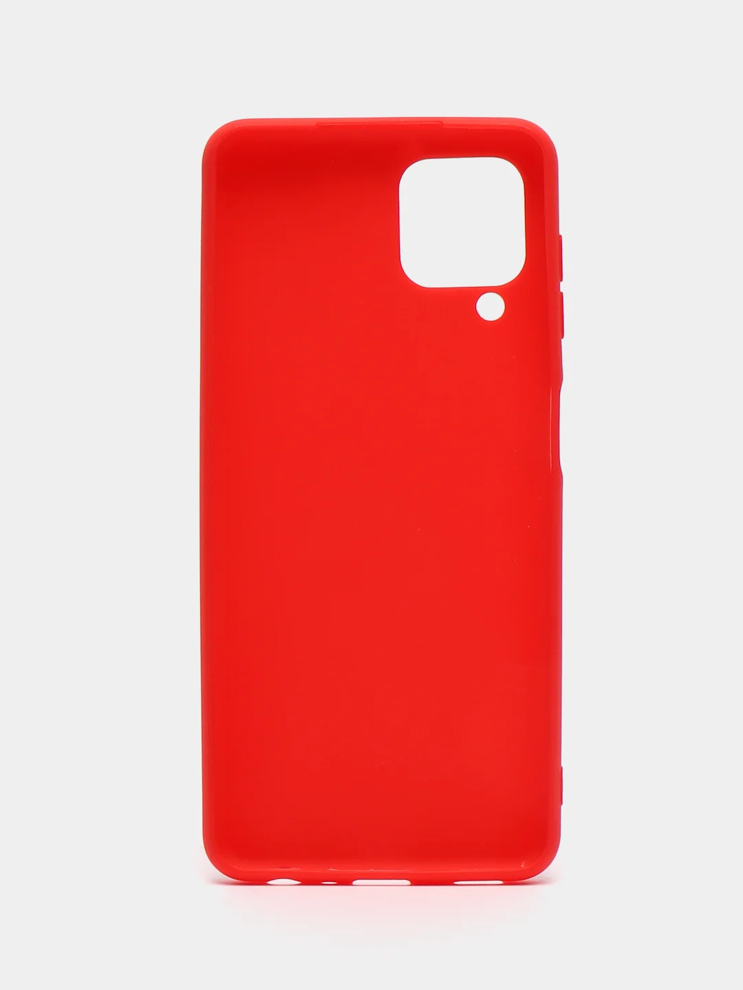 Красный чехол Samsung Galaxy A12, M12 (Самсунг Галакси А12, М12), силиконовый, цветной, матовый