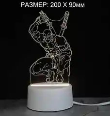 Пудровый светильник ночник 3D светодиодный LED, подарок