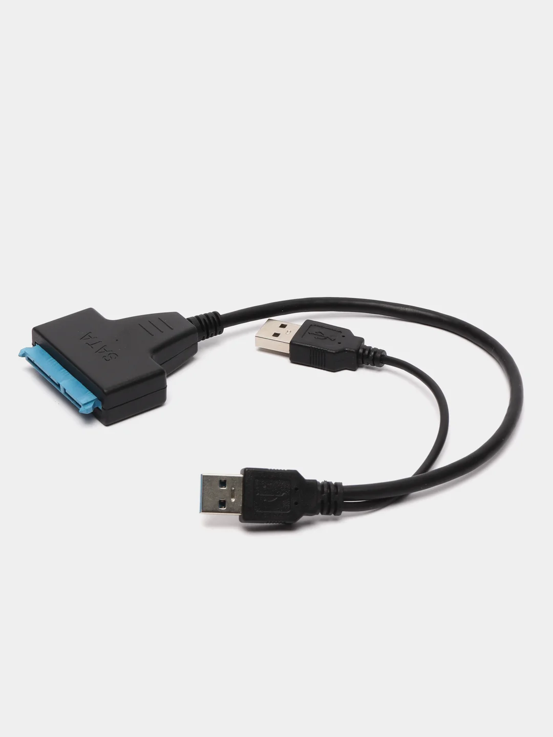 Белый кабель-переходник Sata-USB, для подключения жестких дисков 2.5 и SSD к ноутбуку