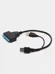 Белый кабель-переходник Sata-USB, для подключения жестких дисков 2.5 и SSD к ноутбуку