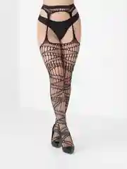 Угольный женские чулки в сетку