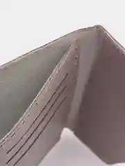 Серый меланж кошелек женский, кожаный, с застежкой "Сердце" для денег, карт и на подарок