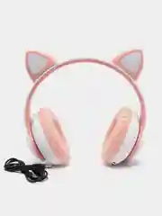 Лавандовый беспроводные Bluetooth наушники с кошачьими светящимися ушками Cat Ear