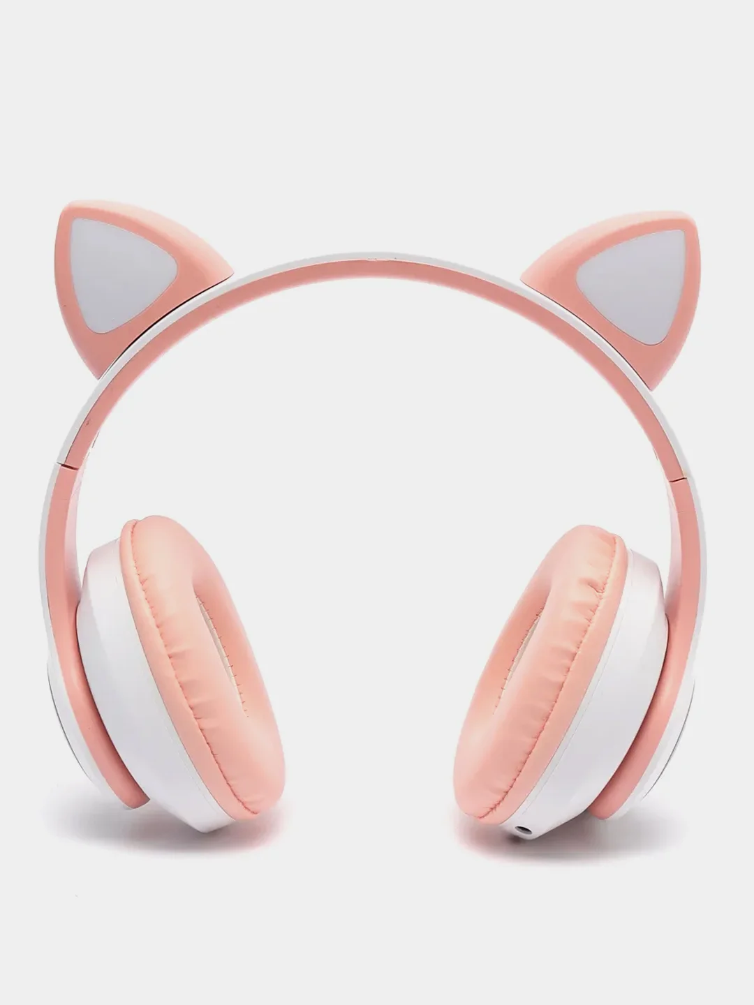Розовый беспроводные Bluetooth наушники с кошачьими светящимися ушками Cat Ear