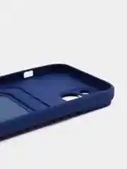 Синий чехол для Apple  iPhone 13 PRO, с защитой камеры и держателем для карт