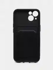 Синий чехол для Apple  iPhone 13 PRO, с защитой камеры и держателем для карт