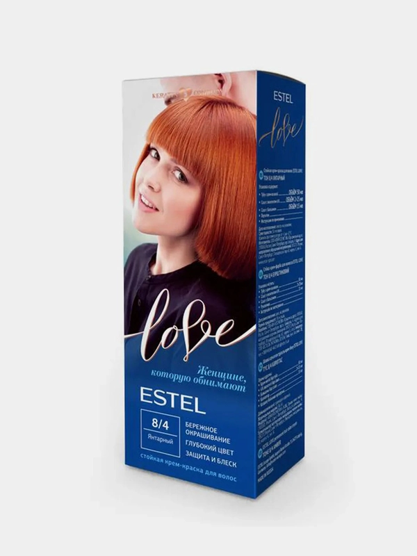 ESTEL LOVE Стойкая крем-краска для волос тон 8/4 Янтарный 50 мл
