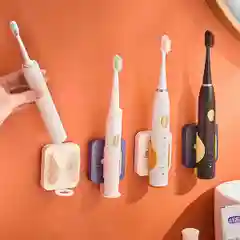 Белый держатель для электрической зубной щетки настенный