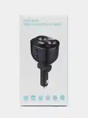 Черный разветвитель прикуривателя на 2 гнезда с 2 USB портами и USB Type-C