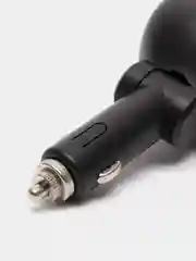 Черный разветвитель прикуривателя на 2 гнезда с 2 USB портами и USB Type-C