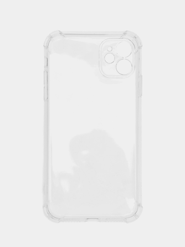 Чехол силиконовый для iPhone, прозрачный, противоударный, усиленный
