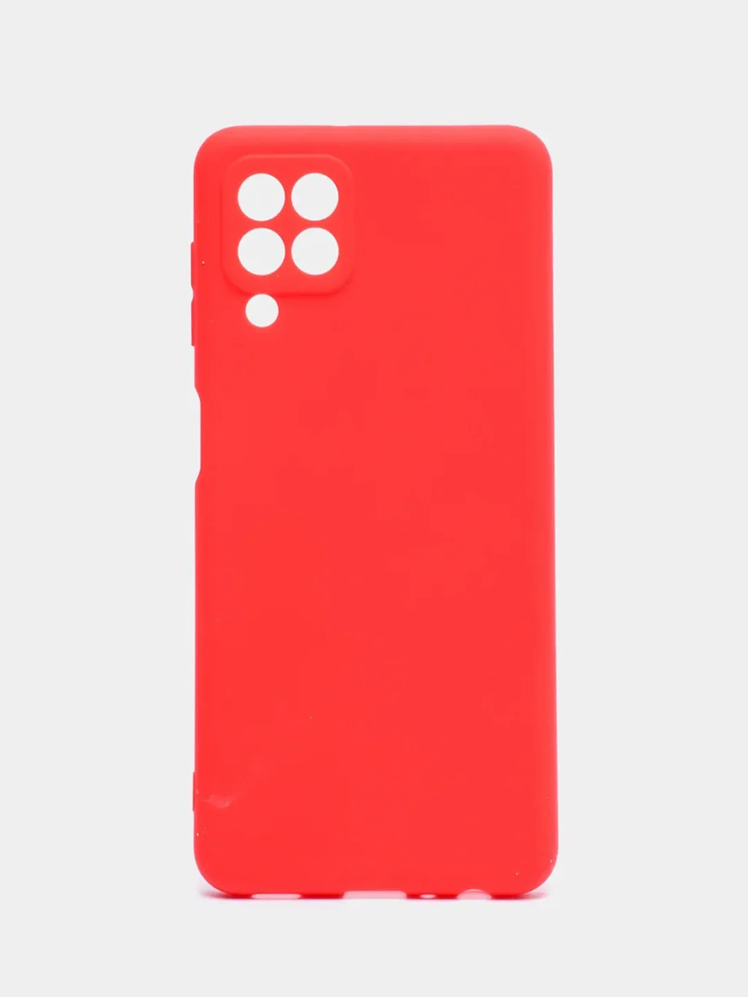Красный силиконовый чехол Samsung Galaxy A22 4G, M32, M22 (Самсунг Галакси А22, М32, М22) прозрачный