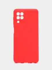 Красный силиконовый чехол Samsung Galaxy A22 4G, M32, M22 (Самсунг Галакси А22, М32, М22) прозрачный